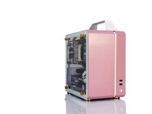 C24 Pink Portable MINI Computer Case (Support ITX Motherboard/A4 Aluminum/Side-Opening Glass Side Through) C24 Pink Portable MINI Computer Case (Support ITX Motherboard/A4 Aluminum/Side-Opening Glass Side Through)