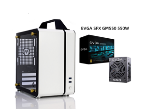 C24 White Portable MINI Computer Case (Support ITX Motherboard/A4 Aluminum/Side-Opening Glass Side Through)+EVGA SFX GM550 550W C24 White Portable MINI Computer Case (Support ITX Motherboard/A4 Aluminum/Side-Opening Glass Side Through)+EVGA SFX GM550 550W