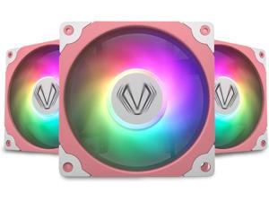 CORN Sakura Pink Frame 120mm ARGB LED Case Cooling Fan Computer PC Cooler High Airflow High-Performance Controller Free with 5V 3pin Motherboard Sync (3 Pack) CORN Sakura Pink Frame 120mm ARGB LED Case Cooling Fan Computer PC Cooler High Airflow High-Performance Controller Free with 5V 3pin Motherboard Sync (3 Pack)