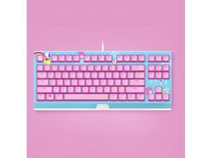 Razer HelloKitty I SANRIO Pink Wired Keyboard Exclusive 87 Key Backlit Mechanical Keyboard Razer HelloKitty I SANRIO Pink Wired Keyboard Exclusive 87 Key Backlit Mechanical Keyboard