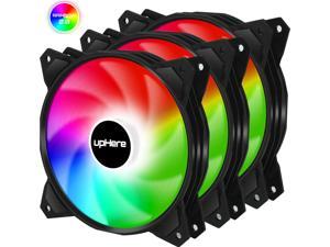 TV Box//AV Cabinet upHere N12U07 120mm Automatic Rainbow Spectrum USB Fan with 3 Adjustable Wind speeds Compatible for Computer PS4