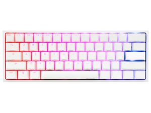 Ducky One 2 Mini Pure White - RGB LED 60% Double Shot PBT Mechanical Keyboard Blue Cherry MX Switch Ducky One 2 Mini Pure White - RGB LED 60% Double Shot PBT Mechanical Keyboard Blue Cherry MX Switch