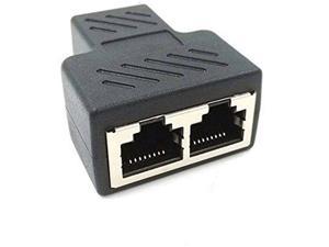 ethernet Network Cable Splitter Extender Plug adapter connector RJ45 1 to 2 LAN 