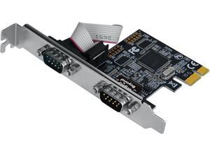 SIIG Legacy and Beyond Series 2 Port (Dual) Serial / RS-232 PCIe Card with 16C550 UART