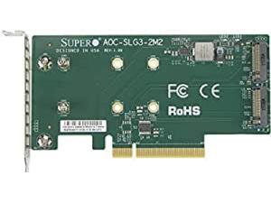 Supermicro AOC-SLG3-2M2 PCIe Add-On Card for up to Two NVMe SSDs
