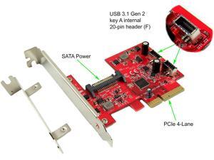Ableconn PEX-UB152 USB 3.1 Gen 2 (10 Gbps) 2-Port Type-C Internal 20Pin Key-A Header PCI Express (PCIe) x4 Host Adapter Card (ASMedia ASM2142 Chipset) Ableconn PEX-UB152 USB 3.1 Gen 2 (10 Gbps) 2-Port Type-C Internal 20Pin Key-A Header PCI Express (PCIe) x4 Host Adapter Card (ASMedia ASM2142 Chipset)