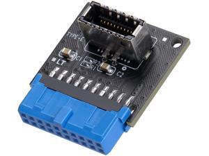 MZHOU Computer Mainboard USB 3.0 Front 19PIN to 3.1 Type-C Front Panel Header Type-E Adapter 20 to 19 Pin Expansion Card(Header-90°) MZHOU Computer Mainboard USB 3.0 Front 19PIN to 3.1 Type-C Front Panel Header Type-E Adapter 20 to 19 Pin Expansion Card(Header-90°)