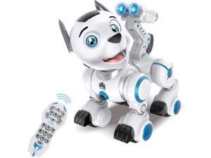 fisca Remote Control Robotic Dog RC Interactive Intelligent Walking Dancing Programmable Robot Puppy Toys Electronic Pets with Light and Sound for Kids Boys Girls Age 6, 7, 8, 9, 10 and Up Year Old
