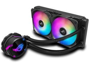 ASUS ROG Strix LC 240 RGB All-in-one Liquid CPU Cooler 240mm Radiator, Intel 115x/2066 and AMD AM4/TR4 Support, Dual 120mm 4-pin PWM Addressable RGB Fans