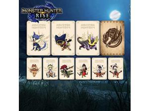 9PCS for Monster Hunter Rise NFC Amiibo Mini Card with Crystal case. Include: Palamute, Palico, Magnamalo. Compatible Switch, Switch Lite. Third Party Card.