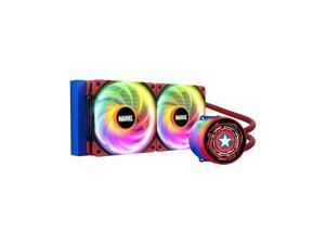 Tt Thermaltake Captain America Chinese Special Edition CPU Water cooling 240 Radiator, Rotating OLED screen water cooling, Dual PWM Silent 120mm fan Tt Thermaltake Captain America Chinese Special Edition CPU Water cooling 240 Radiator, Rotating OLED screen water cooling, Dual PWM Silent 120mm fan