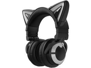 YOWU Cat Ear Headphone 3G Wireless Bluetooth 50 Foldable Gaming Headset with 71 Surround Sound40mm DriversBuiltin Mic  Customizable Lighting and Effect via APP