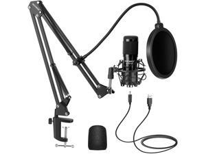 USB Microphone Kit, Plug & Play 192kHz/24-Bit Supercardioid Condenser Mic with Boom Arm and Shock Mount for YouTube Vlogging, Gaming, Podcasting, and Zoom Calls, NW-8000-USB, Black USB Microphone Kit, Plug & Play 192kHz/24-Bit Supercardioid Condenser Mic with Boom Arm and Shock Mount for YouTube Vlogging, Gaming, Podcasting, and Zoom Calls, NW-8000-USB, Black