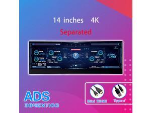 CORN Secondary Screen, AIDA64 Data Monitoring for Computer Monitoring LCD Display - 350mm x 119mm x 2.5mm(14" Separated), 3840 x 1100(4K), ADS Screen, 60Hz Refresh Rate, 100% Color Gamut