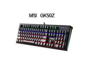 MSI GK50Z Mechanical Keyboard with Detachable Wrist Rest, 104Keys, LED Backlit,Red Switch Gaming Keyboard for Gaming and Office, Wired Keyboard for Mac/PC/Laptop (Black)