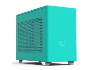 Cooler Master MasterBox NR200P Caribbean Blue New Verssion Mini ITX Computer Case - Vented Panel Panel, Excellent Cooling Options, Vertical GPU Display