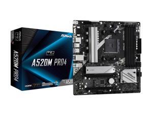 ASRock A520M PRO4 AM4 AMD A520 SATA 6Gb/s Micro ATX AMD Motherboard ASRock A520M PRO4 AM4 AMD A520 SATA 6Gb/s Micro ATX AMD Motherboard