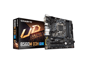 GIGABYTE B560M D3H Intel B560 Ultra Durable Motherboard with Direct 6+2 Phases Digital VRM, Full PCIe 4.0* Design, PCIe 4.0 M.2, Intel GbE with cFosSpeed, USB TYPE-C® , RGB FUSION 2.0, Q-Flash Plus