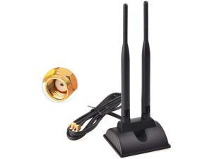 CORN 2.4GHz 5GHz Dual Band 6dBi WiFi Antenna, Omni SMA WiFi Antenna Magnetic Base with 6.5ft Extension Cable