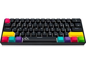 Asceny One - 60% Mechanical Keyboard, True RGB Lights, Spill Proof,Wired Budget 60% Keyboard (Gateron Red)