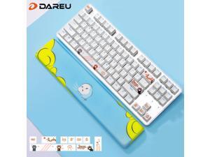 Dareu EK807 White Cat Theme 87 Keys Compact Layout Mechanical Gaming Keyboard,Wireless Keyboard Bluetooth 2.4G,Red Switch,ABS Keycaps--Blue Hand Rest Dareu EK807 White Cat Theme 87 Keys Compact Layout Mechanical Gaming Keyboard,Wireless Keyboard Bluetooth 2.4G,Red Switch,ABS Keycaps--Blue Hand Rest