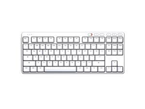 iKBC S200  87Keys TTC Short Blue Switch 2.4GHz Wireless Ultra-thin Mechanical Keyboard, PBT Keycaps-White