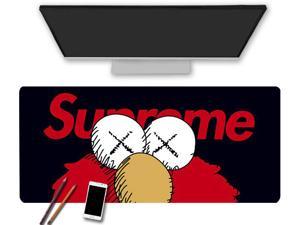 Corn Large Gaming Mouse Pad with Stitched Edges,Extended Desk Pad & Non-Slip Rubber Mat for Mouse and Keyboard Kaws Series - Pad Only Red