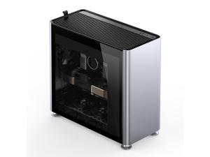 JONSPLUS i 400 ITX/DTX/ATX/E-ATX Aluminum Tempered Glass Computer Case - Support 360/280/240/120 Liquid Cooling
