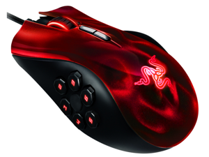 Razer Naga Hex - Expert MOBA/Action-RPG PC Laser Gaming Mouse - Wraith Red