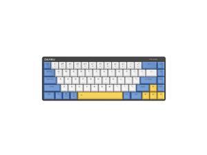 DAREU EK868 Type-C USB Wired and 5.0Bluetooth Dual Modes Connectivity Mechanical  Keyboard,  68 Keys,Blue Backlight-Blue Yellow,Red SW
