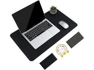 Non-Slip Desk Pad,Mouse Pad,Waterproof PVC Leather Desk Table Protector,Ultra Thin Large Desk Blotter, Easy Clean Laptop Desk Writing Mat for Office Work/Home/Decor(Black, 23.6" x 13.7")