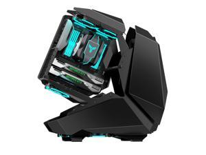 CORN MOD5 Gaming Computer Case Support ATX/ MATX/ ITX Motherboard and 360 Liquid Cooling(Black)