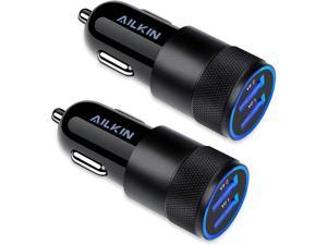 Car Charger, [2Pack] 3.4a Fast Charge Dual Port USB Cargador Carro Lighter Adapter for iPhone 13 12 11 Pro Max X XR XS Max 8 Plus 7s 6s, iPad, Samsung Galaxy S21 S10 Plus S7 j7 S10e S9 Note 8, LG, GPS