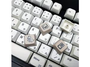Corn 155 Keycaps White Keycaps, XDA Profile PBT Keycaps, Theme Minimalist Style Japanese Keycaps Suitable for Fullsize, Tenkeyless, Winkeyless, 75%, 65%, 60% Keyboard(Custom Key caps)