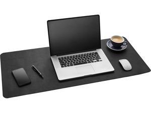 Leather Desk Pad – 36 x 17 inch - Desk Mat Home Office Desk Accessories Desktop Protector XXL Mouse Pad Writing Desk Blotter (Black)