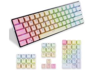 104 Keys Side-Printed PBT Keycaps Gradient Color Dyeing Sublimation OEM Profile for Cherry MX Gaming Mechanical Keyboard DIY Replacement Red 