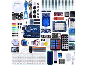 ELEGOO UNO R3 Project Most Complete Starter Kit w/Tutorial Compatible with Arduino IDE (63 Items)