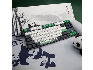 Varmilo VA87M Panda TKL Gaming Mechanical Keyboard Cherry MX Blue Switch 87 Keys White LED Backlit Dye Sub PBT Keycaps NKRO Detachable USB Wired Black/White/Green