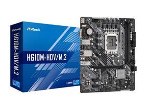 ASRock H610M-HDV/M.2 LGA 1700 Intel H610 SATA 6Gb/s DDR4 Micro ATX Motherboard