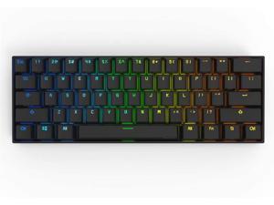 Anne Pro 2 Mechanical Gaming Keyboard 60% True RGB Backlit - Wired/Wireless Bluetooth 5.0 PBT Type-c Up to 8 Hours Extended Battery Life, Full Keys Programmable (Kailh Box Red, Black)