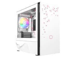 Cooler Master Silencio S400 Sakura Edition Micro-ATX Tower with Sound-Dampening Material, Sound-Dampened Solid Steel Side Panel, Reversible Front Panel, SD Card Reader, and 1 x 120mm ARGB Fan