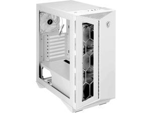 MSI MPG GUNGNIR 110R White ABS / SPCC / Tempered Glass ATX Mid-Tower Computer Case, ARGB Lighting Effect