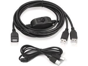 50cm USB2.0 Dual Power Y Extension Splitter Cable Mobile Broadband Dongle/Stick 