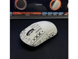 Mouse Sticker Grip Tape for Logitech G 910005878 G PRO X Superlight Gaming Mouse Antislip Mouse Sweat Resistant Pad Tape for Gaming Computer Protect ColorHalf 003White Printing Collection