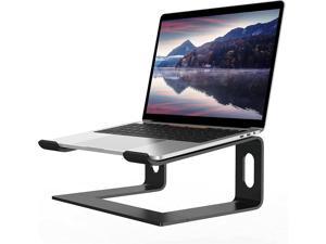 Laptop Stand for Desk Aluminum Computer Riser Ergonomic Notebook Holder Detachable Metal Laptops Elevator PC Cooling Mount Support 10 to 156 Inches Notebook Black