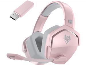 Corn G06 Wireless Gaming Headset for PS5 PS4 PC Games 24GHz UltraLow Latency Bluetooth 50 Soft Memory Earmuffs Pink