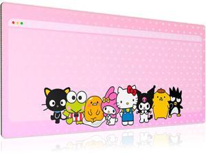 Anime Mouse Pad XXL  Hello Kitty Mouse pad  Kawaii Mouse Pad  Anime Pink Desk Mat  Hello Kitty Desk Accessories  Gaming Mouse Pad Anime  Hello Kitty Keyboard Desk Pad
