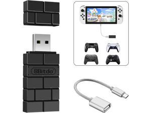 8BitDo USB Wireless Controller Adapter 2 Converter Dongle for SwitchSteam DeckWindowsRaspberry PiPS5PS4 ControllerXbox Series XSXbox One Bluetooth Controller OTG Cable