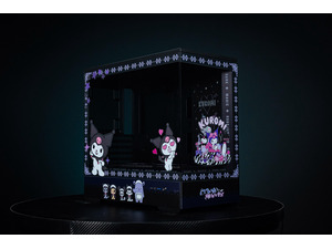 CORN Bauhaus Micro-ATX ITX Cpmputer Case, 6 Sides + 2 Light Panels Could Be Customized with HD Images(Kuromi Black)