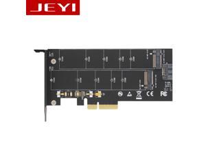 JEYI SK6 Half High M.2 NVMe(M Key)&NGFF(B Key) SSD to PCI-E 3.0 x4 Adapter Converter Card